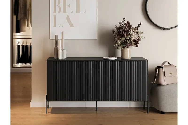 Sherie Skjenk 150x40 cm, Svart