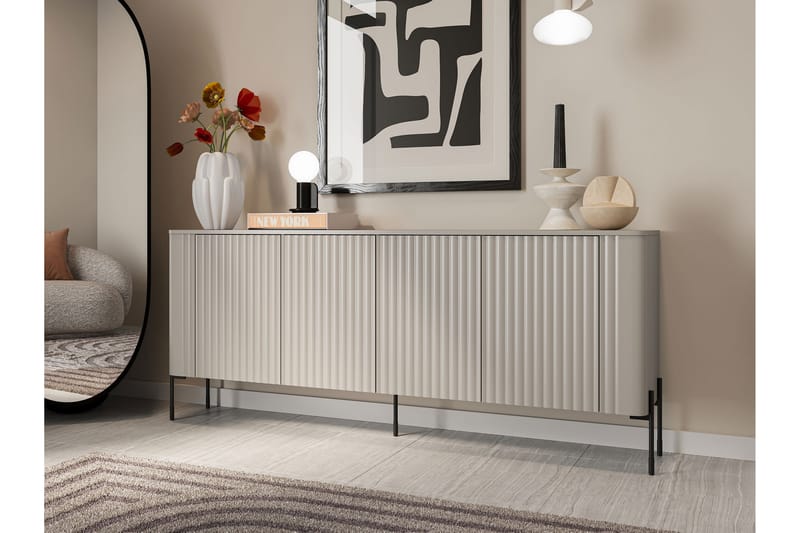 Sherie Skjenk 190x40 cm - Hvit - Oppbevaring - Oppbevaringsmøbler - Sideboard & skjenk