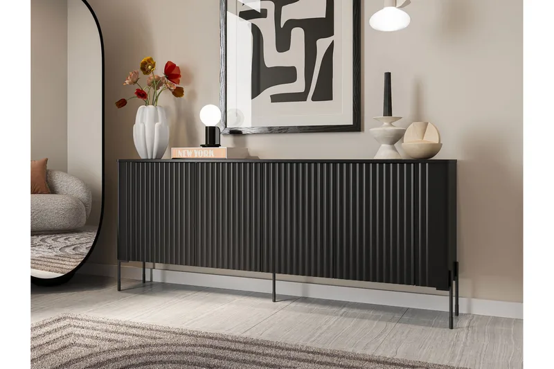 Sherie Skjenk 190x40 cm, Svart