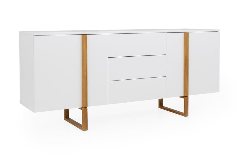 Sideboard Birka 177x43 cm - Ek/Hvit - Sideboard & skjenk