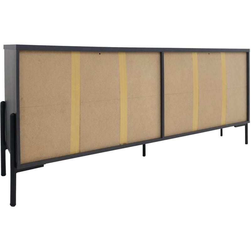 Sideboard Loft24 Grått fiskbensmönster/grå ek - Grå eik i fiskebeinsmønster / grå eik - Oppbevaring - Oppbevaringsmøbler - Sideboard & skjenk