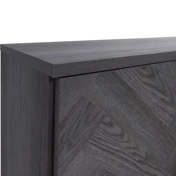 Sideboard Loft24 Grått fiskbensmönster/grå ek - Grå eik i fiskebeinsmønster / grå eik - Oppbevaring - Oppbevaringsmøbler - Sideboard & skjenk