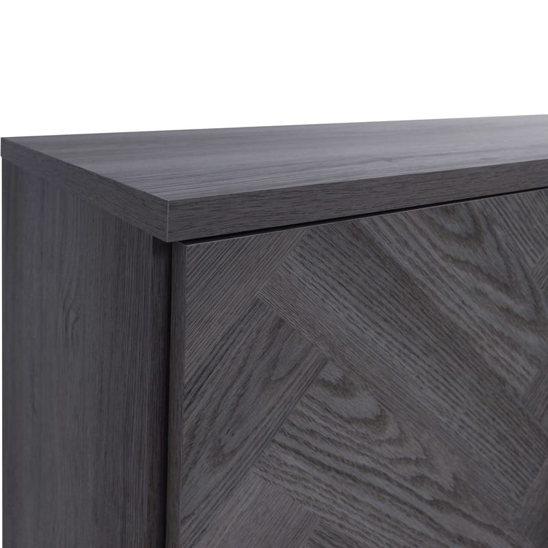 Sideboard Loft24 Grått fiskbensmönster/grå ek - Grå eik i fiskebeinsmønster / grå eik - Oppbevaring - Oppbevaringsmøbler - Sideboard & skjenk
