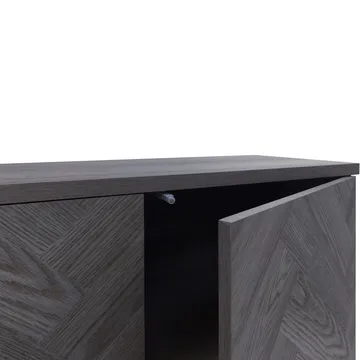 Sideboard Loft24 Grått fiskbensmönster/grå ek - Grå eik i fiskebeinsmønster / grå eik - Oppbevaring - Oppbevaringsmøbler - Sideboard & skjenk