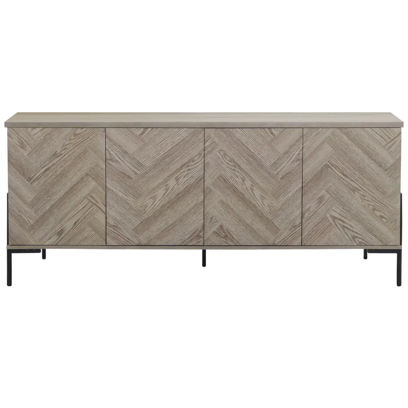 Sideboard Loft24 Naturfärgat fiskbensmönster/naturek - Naturfarget eik i fiskebeinsmønster / naturfarget eik - Oppbevaring - Oppbevaringsmøbler - Sideboard & skjenk