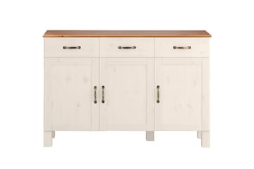 Sideboard og skjenk Loft24 Skjenk Alby 125x38x85 cm, hvit/honning Vit,Natur - Oppbevaring - Oppbevaringsmøbler - Sideboard & skjenk