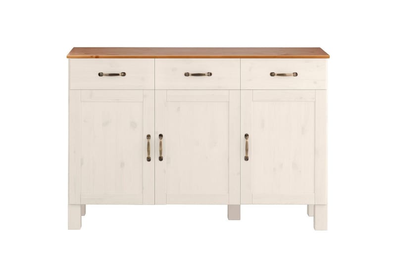 Sideboard og skjenk Loft24 Skjenk Alby 125x38x85 cm, hvit/honning Vit,Natur - Oppbevaring - Oppbevaringsmøbler - Sideboard & skjenk