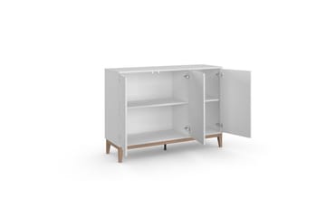 Sideboard og skjenk Loft24 Skjenk Pelle 120x41x85 cm, hvit/Wotan eik Vit - Oppbevaring - Oppbevaringsmøbler - Sideboard & skjenk