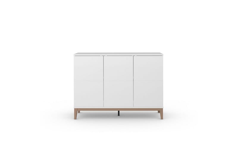 Sideboard og skjenk Loft24 Skjenk Pelle 120x41x85 cm, hvit/Wotan eik Vit - Oppbevaring - Oppbevaringsmøbler - Sideboard & skjenk