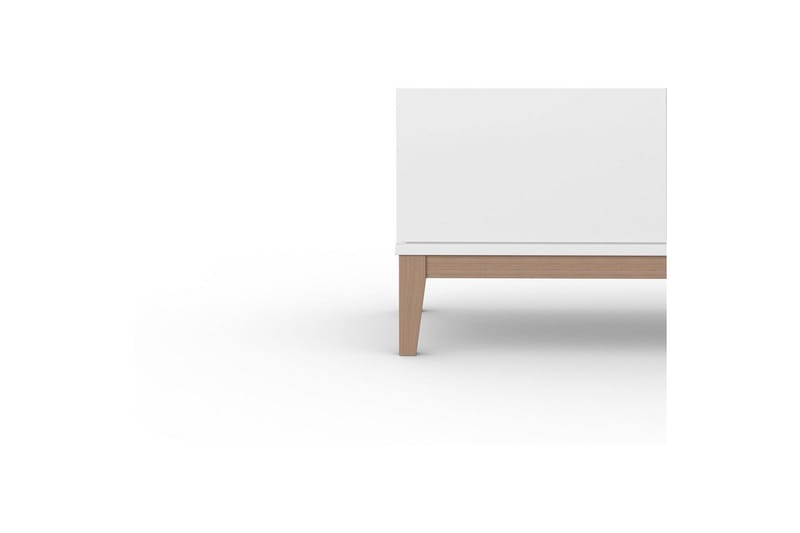 Sideboard og skjenk Loft24 Skjenk Pelle 120x41x85 cm, hvit/Wotan eik Vit - Oppbevaring - Oppbevaringsmøbler - Sideboard & skjenk