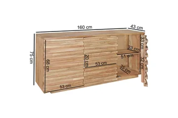Aggrey Skjenk i Tre - Brun - Oppbevaring - Oppbevaringsmøbler - Sideboard & skjenk