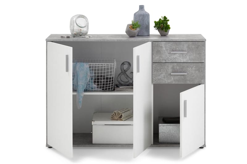 Albi Skjenk 121 cm - Grå/Hvit - Oppbevaring - Oppbevaringsmøbler - Sideboard & skjenk