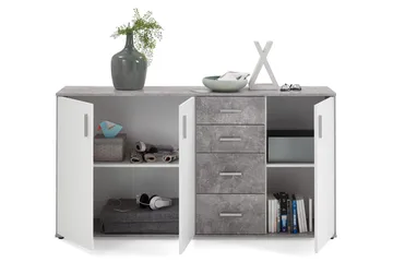 Albi Skjenk 160 cm - Grå/Hvit - Oppbevaring - Oppbevaringsmøbler - Sideboard & skjenk