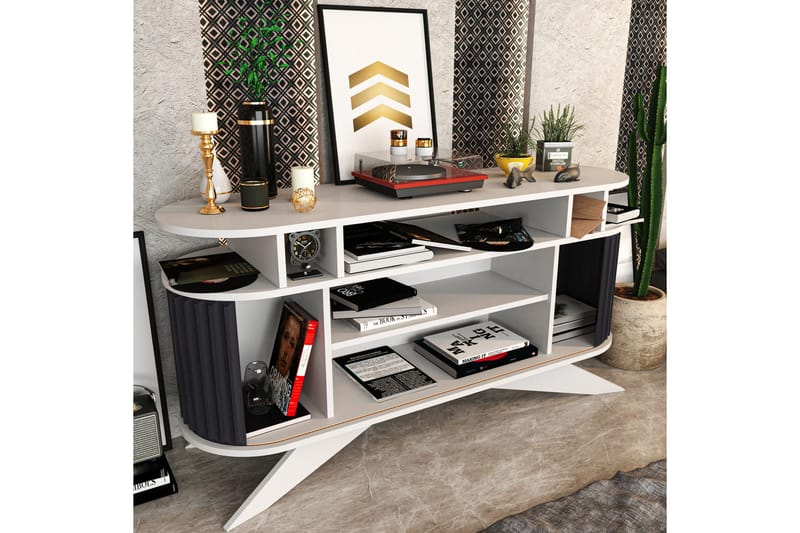 Andifli Sideboard 43x75x150 cm - Hvit - Oppbevaring - Oppbevaringsmøbler - Sideboard & skjenk
