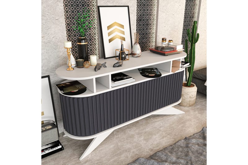 Andifli Sideboard 43x75x150 cm - Hvit - Oppbevaring - Oppbevaringsmøbler - Sideboard & skjenk
