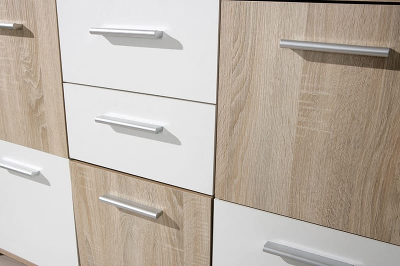 Aragon Skjenk 115 cm - Hvit/Lys Eik - Oppbevaring - Oppbevaringsmøbler - Sideboard & skjenk