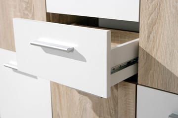 Aragon Skjenk 115 cm - Hvit/Lys Eik - Oppbevaring - Oppbevaringsmøbler - Sideboard & skjenk