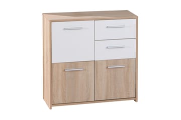 Aragon Skjenk 77 cm - Hvit/Lys Eik - Oppbevaring - Oppbevaringsmøbler - Sideboard & skjenk