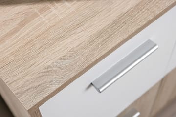 Aragon Skjenk 77 cm - Hvit/Lys Eik - Oppbevaring - Oppbevaringsmøbler - Sideboard & skjenk