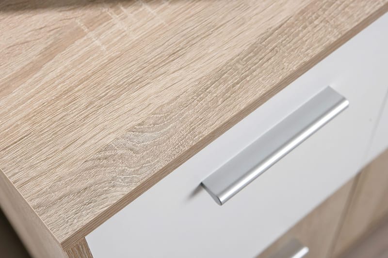 Aragon Skjenk 77 cm - Hvit/Lys Eik - Oppbevaring - Oppbevaringsmøbler - Sideboard & skjenk