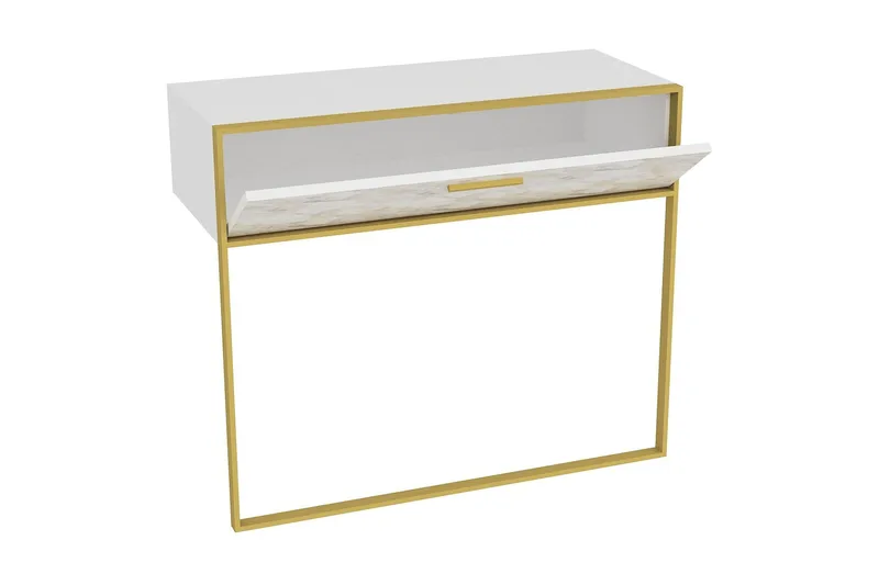 Bascle Sideboard 90 cm - Gull|Hvit - Oppbevaring - Oppbevaringsmøbler - Sideboard & skjenk