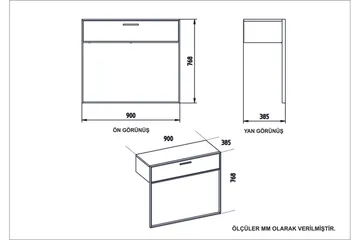 Bascle Sideboard 90 cm - Gull|Hvit - Oppbevaring - Oppbevaringsmøbler - Sideboard & skjenk