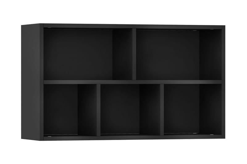 Bokhylle/skjenk svart 45x25x80 cm sponplate - Sideboard & skjenk