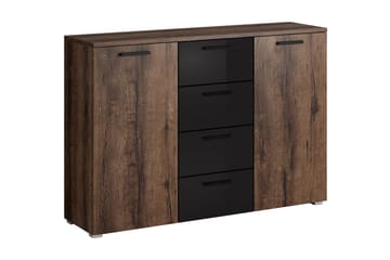 Bovera skjenk 38x132 cm - Teak/Svart - Oppbevaring - Oppbevaringsmøbler - Sideboard & skjenk