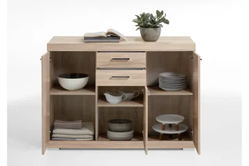 Bristol Skjenk 120 cm Lav - Lys Eik - Oppbevaring - Oppbevaringsmøbler - Sideboard & skjenk