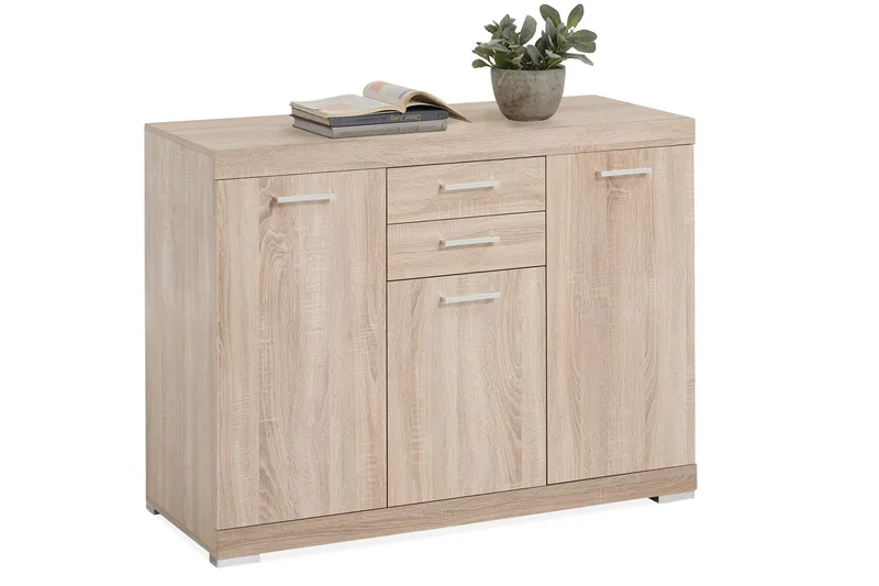 Bristol Skjenk 120 cm Lav - Lys Eik - Oppbevaring - Oppbevaringsmøbler - Sideboard & skjenk