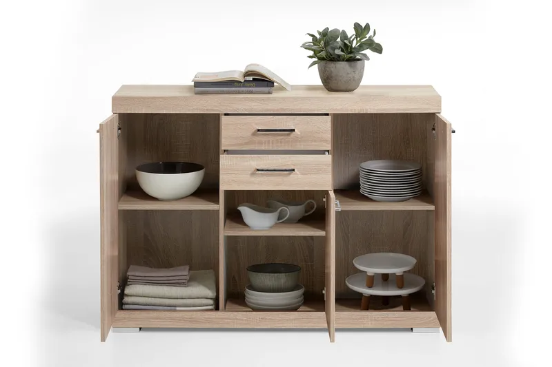 Bristol Skjenk 130 cm - Lys Eik - Oppbevaring - Oppbevaringsmøbler - Sideboard & skjenk