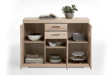 Bristol Skjenk 130 cm - Lys Eik - Oppbevaring - Oppbevaringsmøbler - Sideboard & skjenk