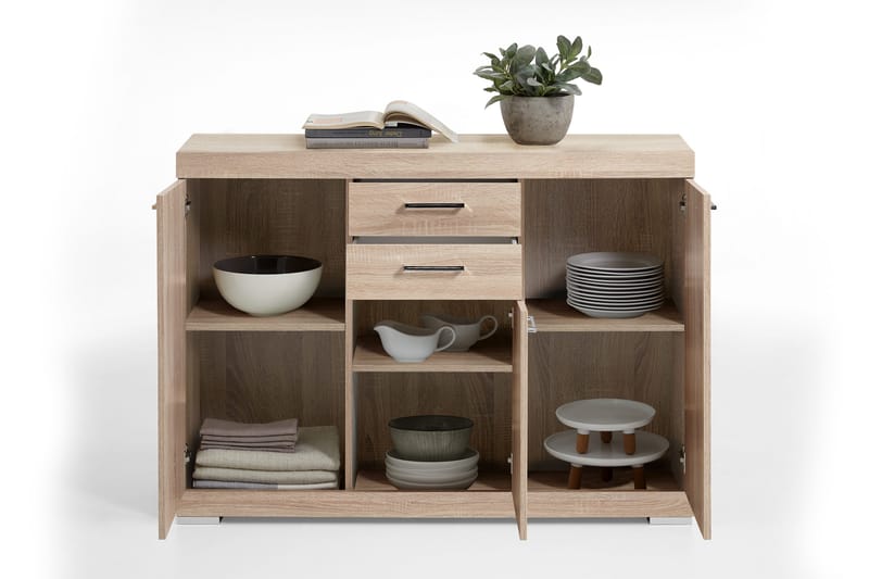 Bristol Skjenk 130 cm - Lys Eik - Oppbevaring - Oppbevaringsmøbler - Sideboard & skjenk