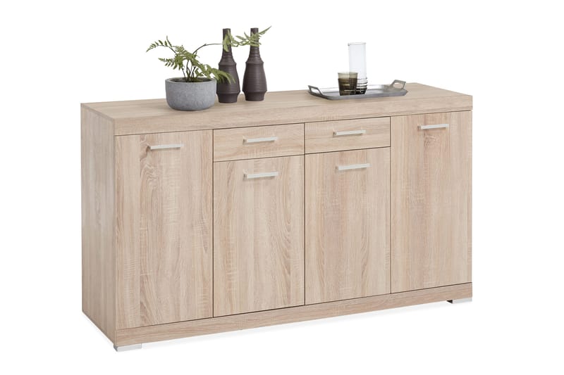 Bristol Skjenk 160 cm Lav - Lys Eik - Oppbevaring - Oppbevaringsmøbler - Sideboard & skjenk