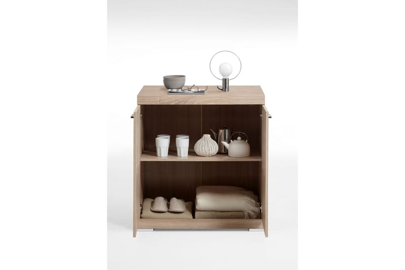Bristol Skjenk 80x90x50 cm 2 Luker - Lys Eik - Oppbevaring - Oppbevaringsmøbler - Sideboard & skjenk