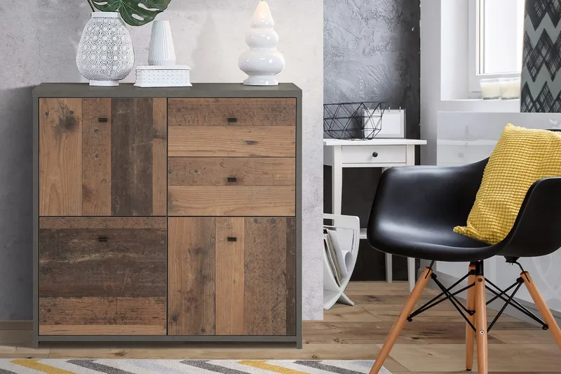 Broxton Sidebord 77 cm - Grå/Brun - Oppbevaring - Oppbevaringsmøbler - Sideboard & skjenk
