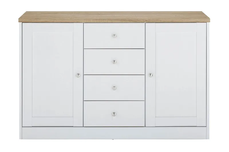 Bryanne Skjenk 120 cm - Hvit / Brun - Oppbevaring - Oppbevaringsmøbler - Sideboard & skjenk