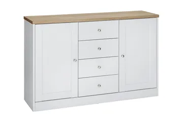 Bryanne Skjenk 120 cm - Hvit / Brun - Oppbevaring - Oppbevaringsmøbler - Sideboard & skjenk