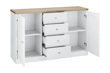 Bryanne Skjenk 120 cm - Hvit / Brun - Oppbevaring - Oppbevaringsmøbler - Sideboard & skjenk