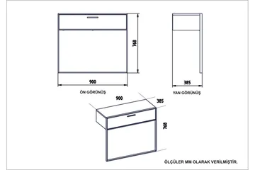 Cofield Sideboard 90 cm - Gull|Svart - Oppbevaring - Oppbevaringsmøbler - Sideboard & skjenk