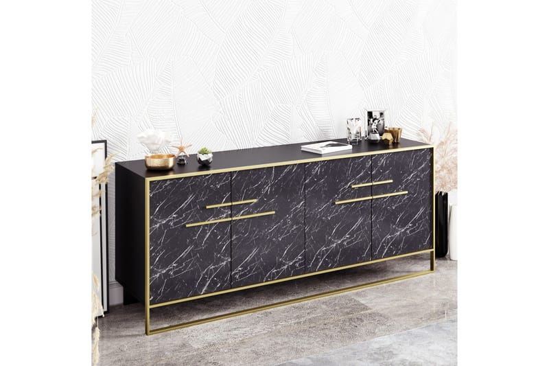 Cofield Sidebord 180 cm - Gull|Svart - Oppbevaring - Oppbevaringsmøbler - Sideboard & skjenk