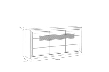 Corlius Sideboard 41x194 cm - Beige/Brun - Oppbevaring - Oppbevaringsmøbler - Sideboard & skjenk