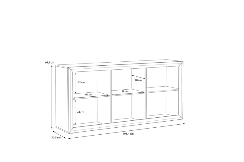 Corlius Sideboard 41x194 cm - Beige/Brun - Oppbevaring - Oppbevaringsmøbler - Sideboard & skjenk