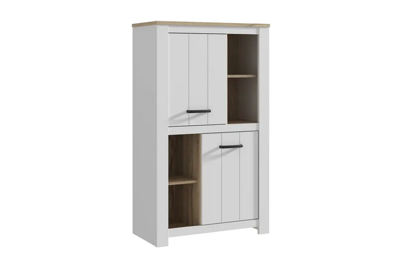 Crumpton Skjenk 87 cm - Hvit/Brun - Oppbevaring - Oppbevaringsmøbler - Sideboard & skjenk
