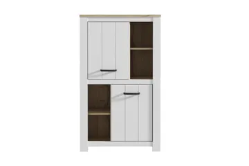 Crumpton Skjenk 87 cm - Hvit/Brun - Oppbevaring - Oppbevaringsmøbler - Sideboard & skjenk