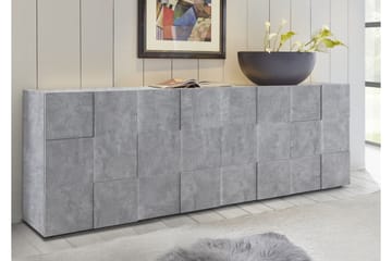 Dama Skjenk 241x42 cm - Grå - Oppbevaring - Oppbevaringsmøbler - Sideboard & skjenk