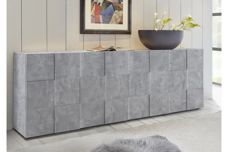 Dama Skjenk 241x42 cm, Grå