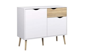 Delta Skjenk 99 cm - Hvit/Eik - Oppbevaring - Oppbevaringsmøbler - Sideboard & skjenk