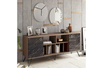 Dregrich Sidebord 180 cm - Valnøtt|Svart - Oppbevaring - Oppbevaringsmøbler - Sideboard & skjenk