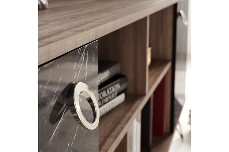 Dregrich Sidebord 180 cm - Valnøtt|Svart - Oppbevaring - Oppbevaringsmøbler - Sideboard & skjenk